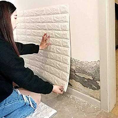 Instalación pared 3d adhesiva 4
